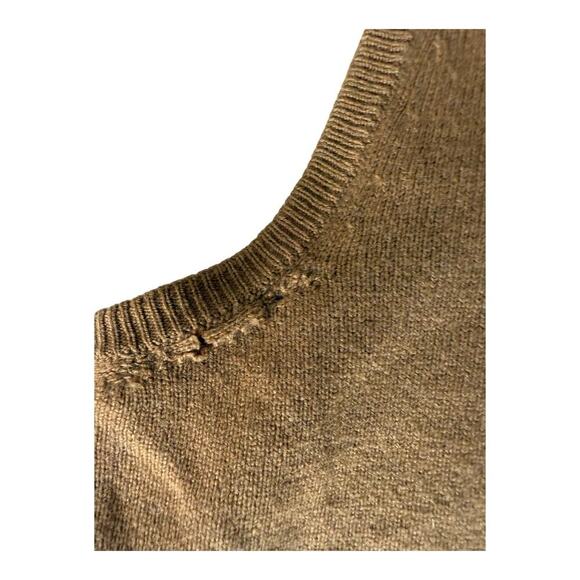 Hilditch And Key London & Paris Cashmere Sweater Vest V Neck Large Brown - Picture 4 of 12